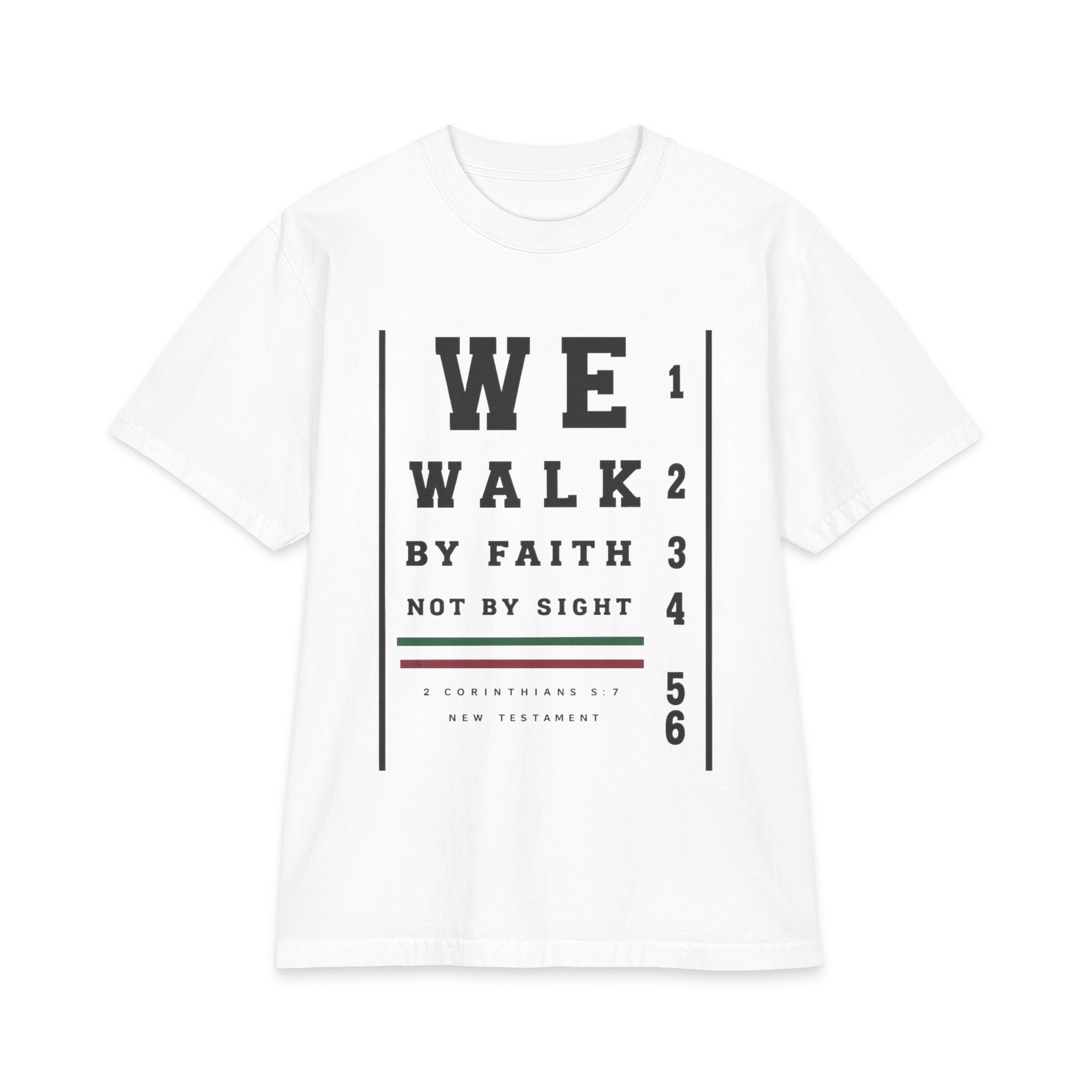 We walk by faith not by sight, Unisex Max Heavyweight Short Sleeve
