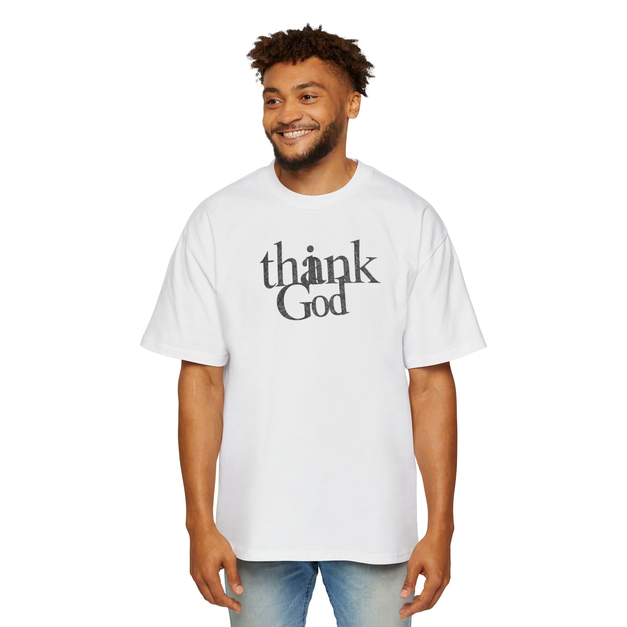 i thank God Unisex Heavy Oversized Tee