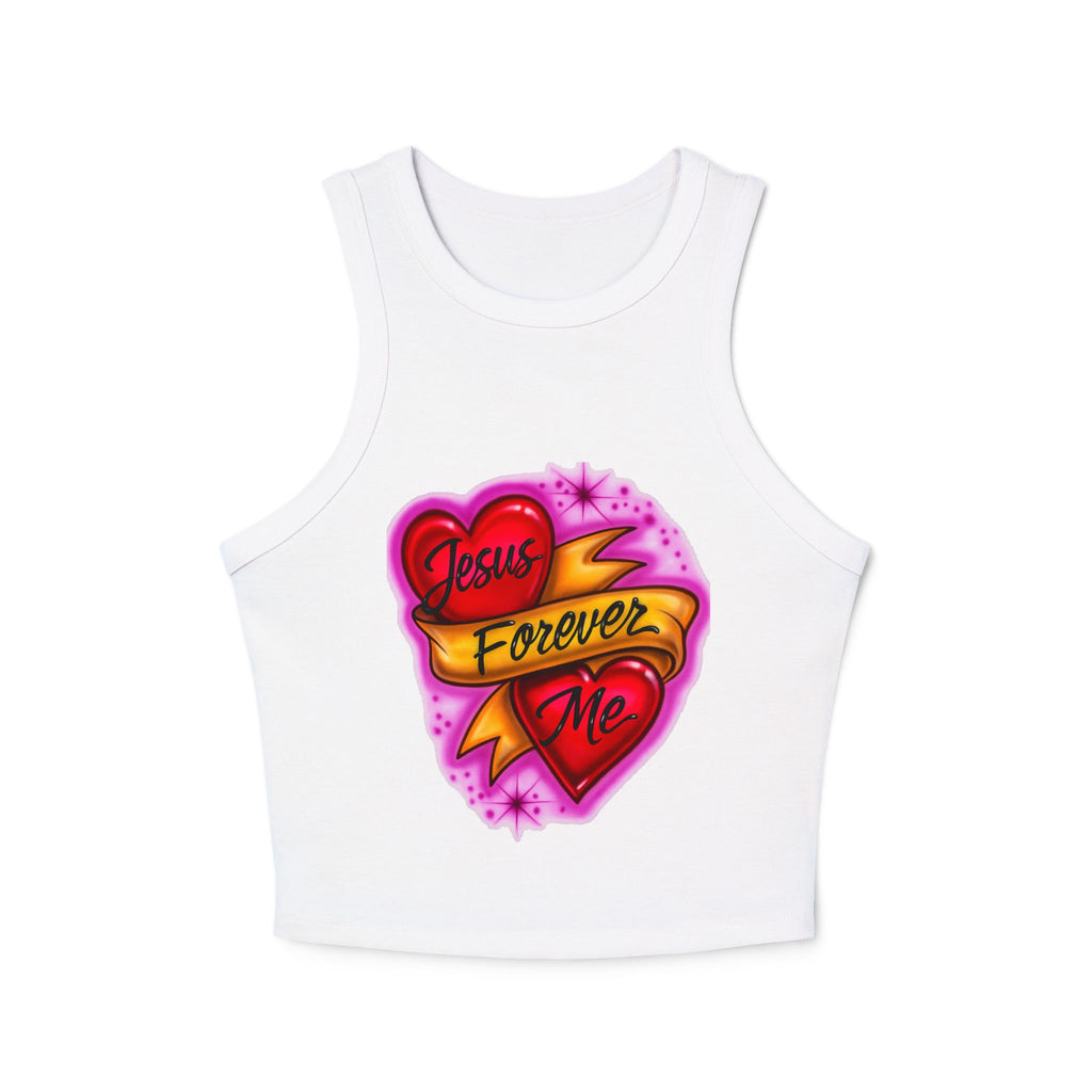 Jesus plus me forever - Rib Racer Tank Top