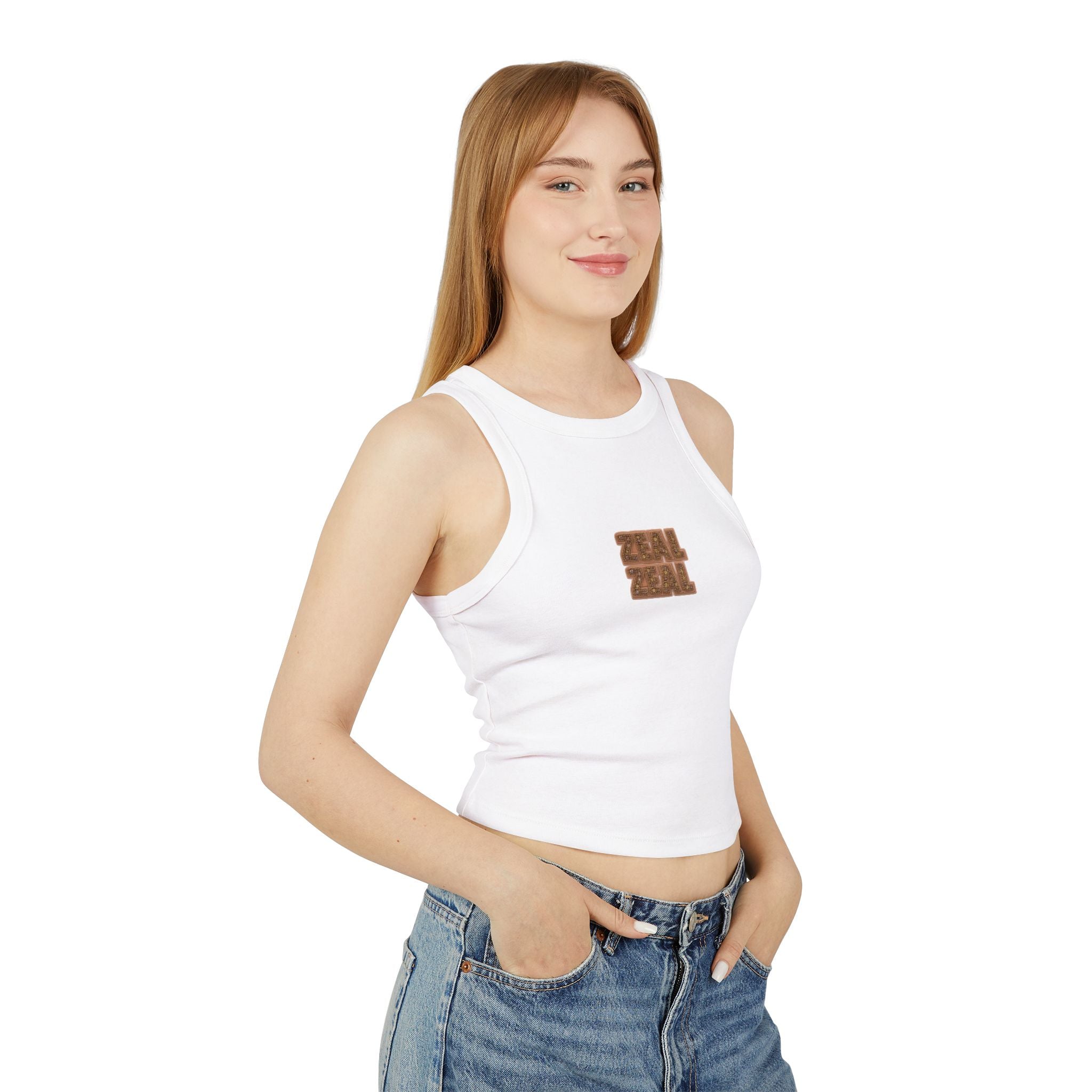 ZEAL ZEAL - Tan - Women's Racer Tank Top