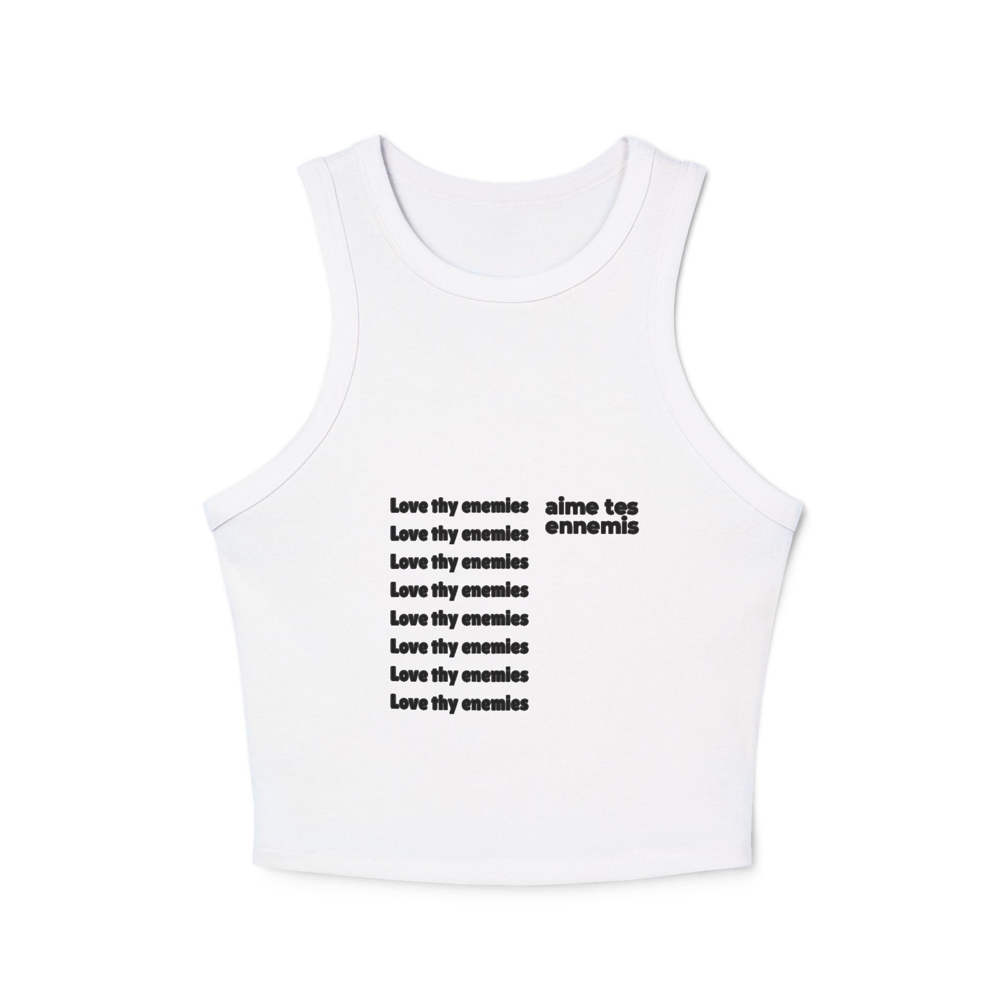 Love your enemies Women's Racer Tank Top