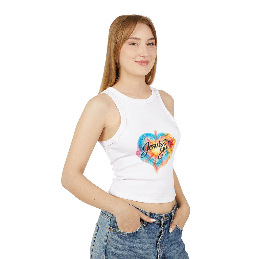 Jesus Girl Women's Micro Rib Racer Tank Top