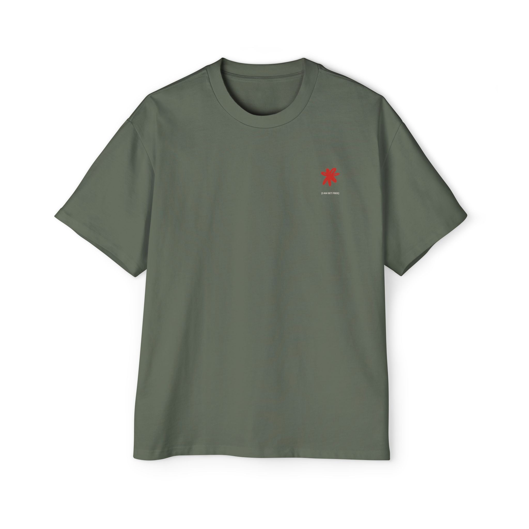 Men's Heavy Oversized Tee Spanish Fija tus ojos en Jesús