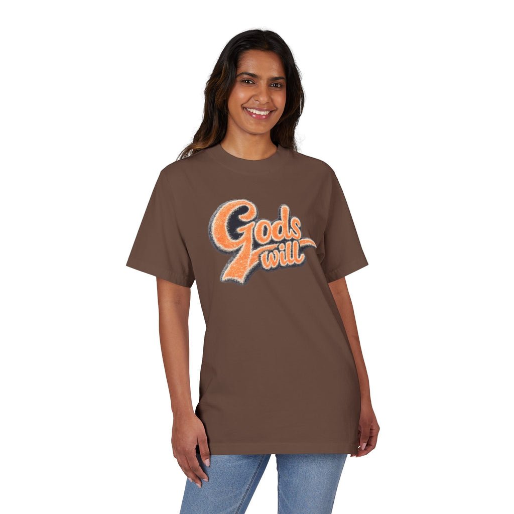 Gods will Gods bill Unisex Garment-Dyed Drop-Shoulder T-Shirt