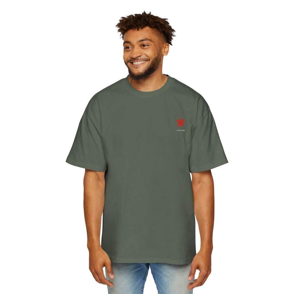 Men's Heavy Oversized Tee Spanish Fija tus ojos en Jesús