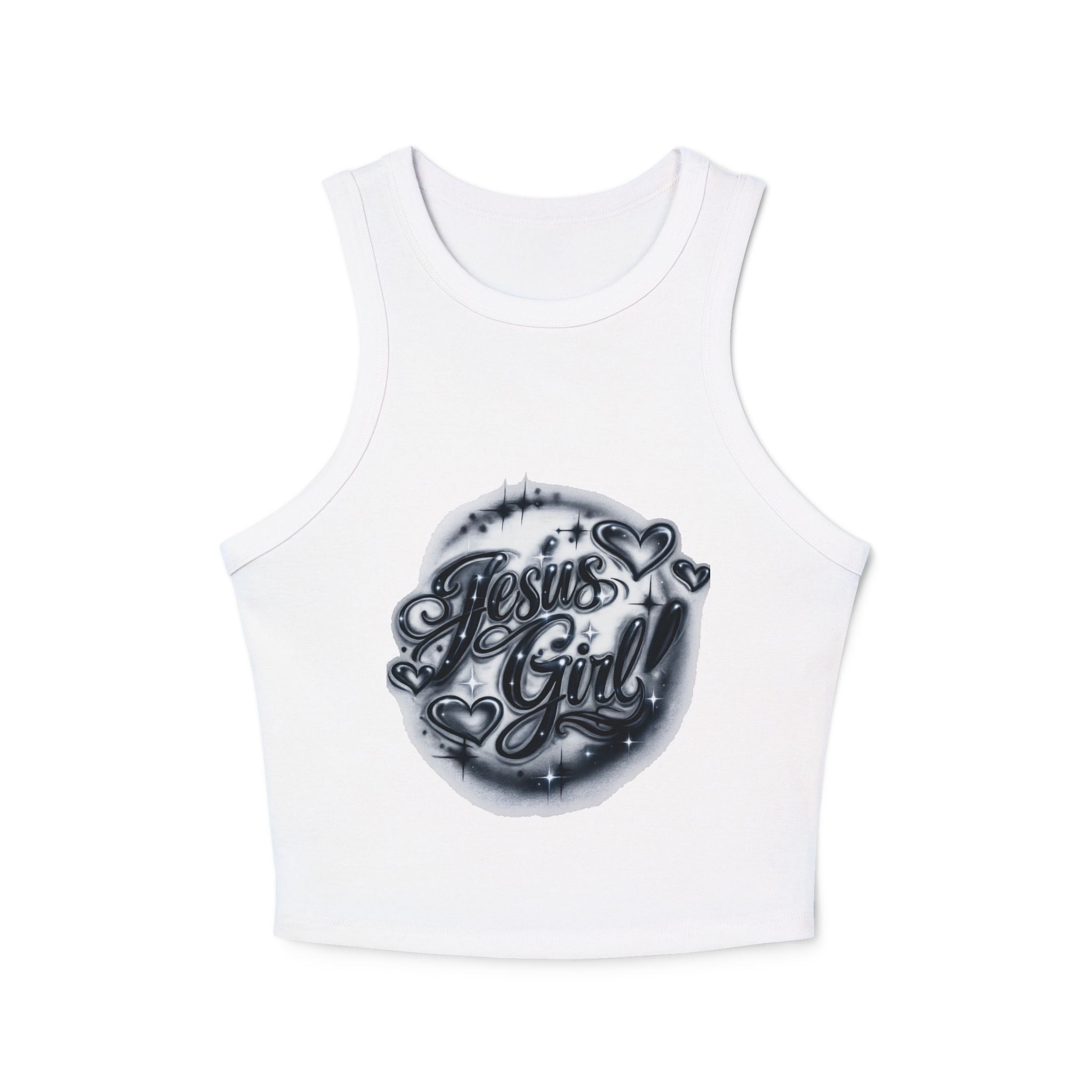 Jesus Girl Airbrush - Rib Racer Tank Top