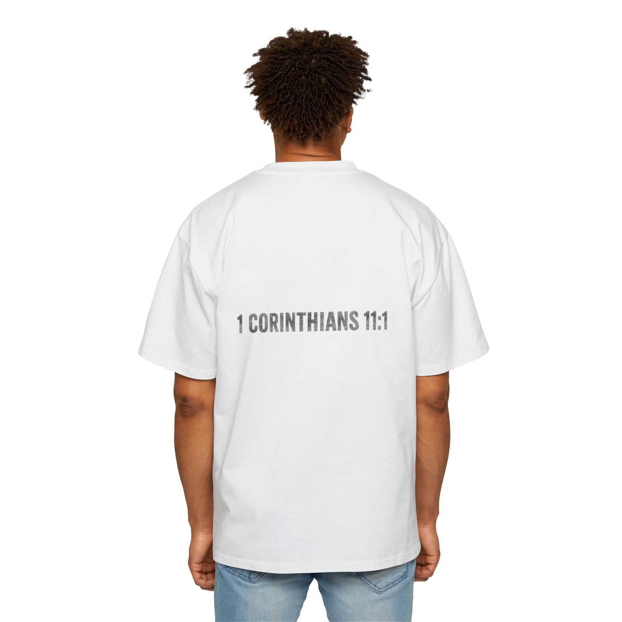 1 Corinthians 11:1 Heavy Oversized Tee