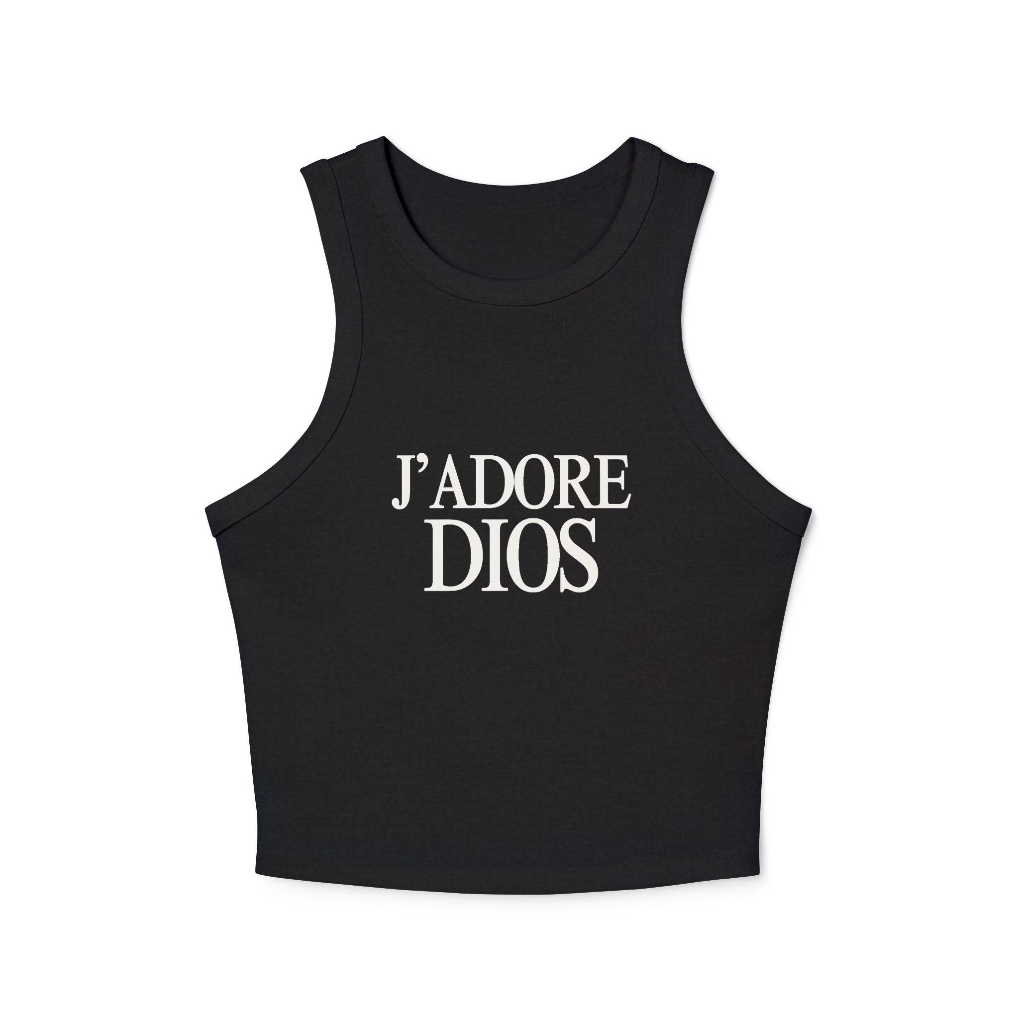 J’adore Dios Racer Tank- Black & White