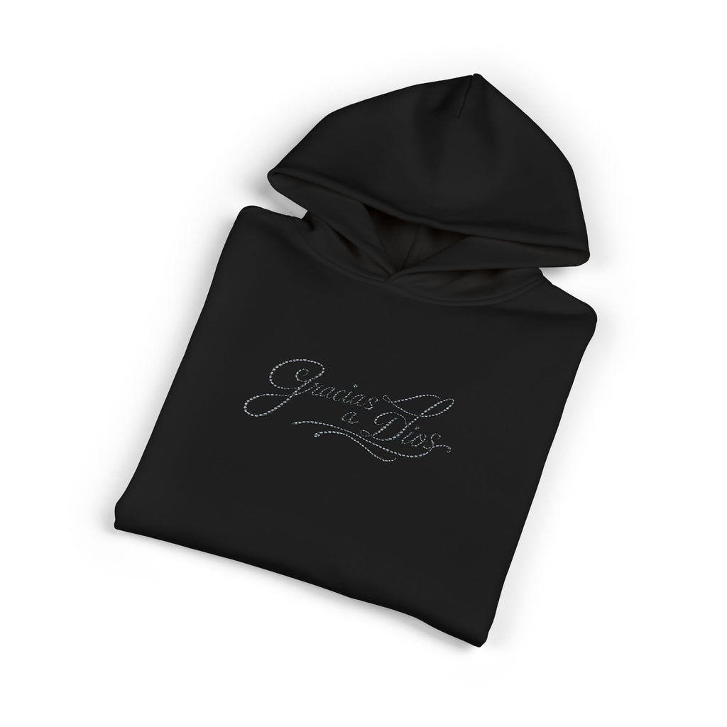 Gracias a Dios Embroidered Relaxed Hoodie Black
