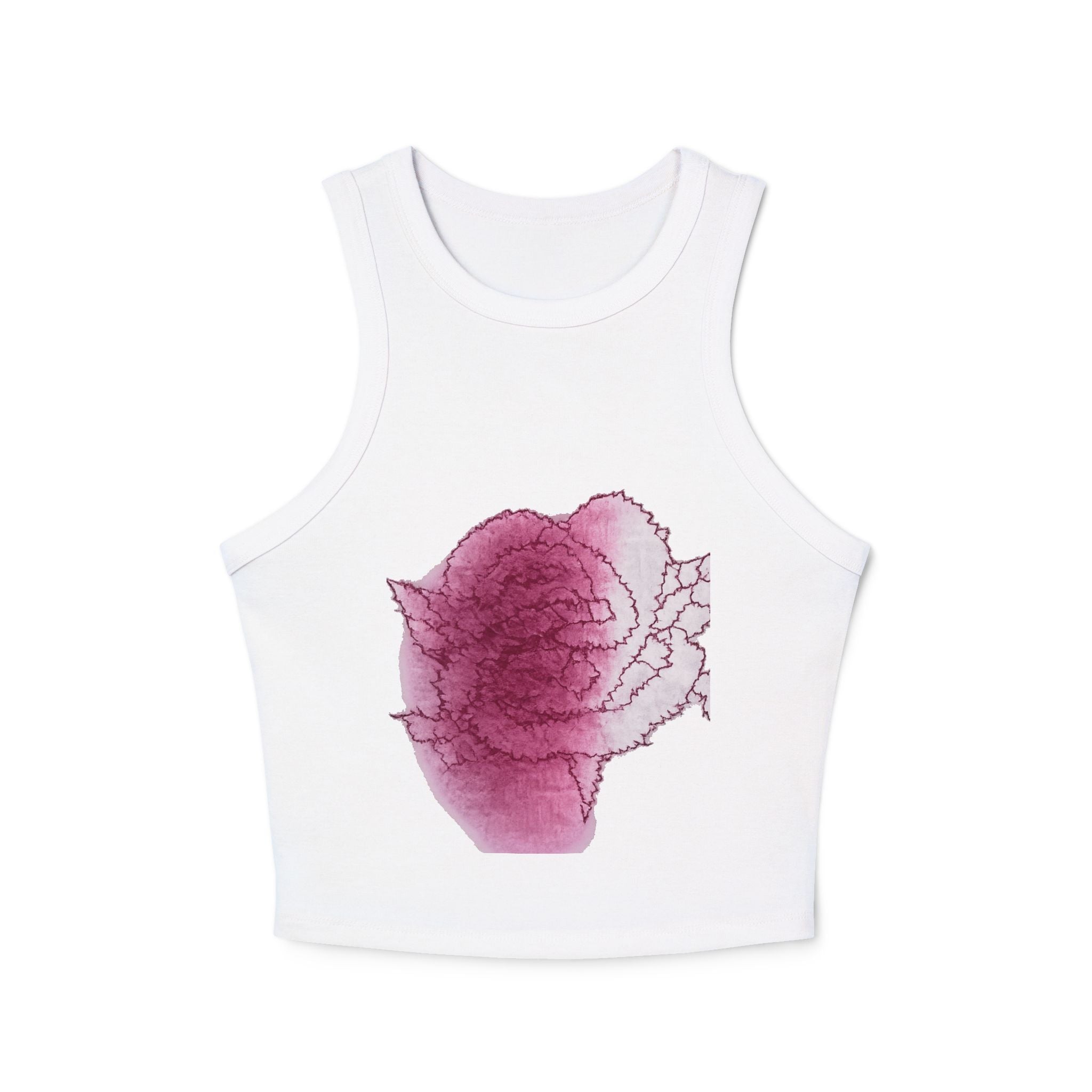 Splash Magenta Painted Cross Women's Racer Tank Top